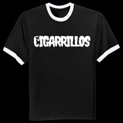 Black and White Ringer w/White Logo Thumbnail